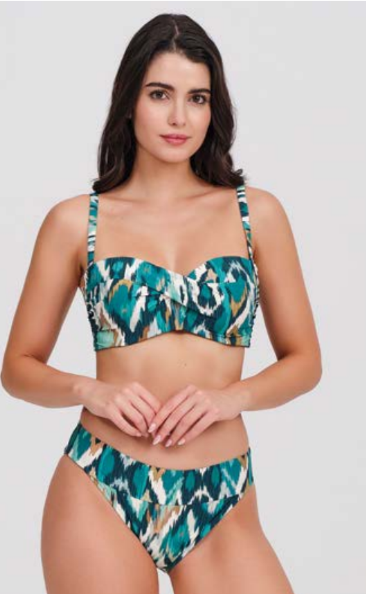 Top bikini Bohemian bandeau con aro