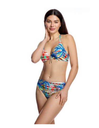 Top bikini Zayana con aro y escote con lazo