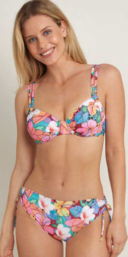 Top Bikini Nature Botánico Con aro y doble tirante