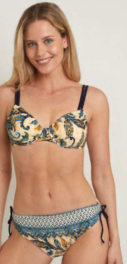 Top Bikini Ocean Marino Con aro y doble tirante