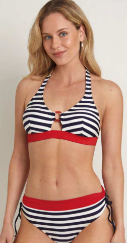 Top Bikini Marine Triángulo